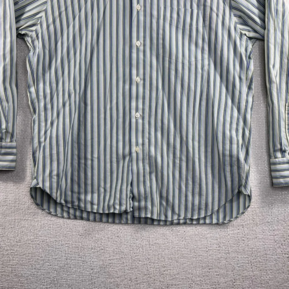 J Crew Mens Striped Button Down Long Sleeve Casual Dress Shirt‎ Size L